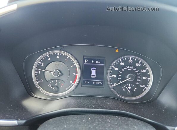 5NMS2CAD7KH081653 2019 HYUNDAI SANTA Black Widok zestawu wskaźników