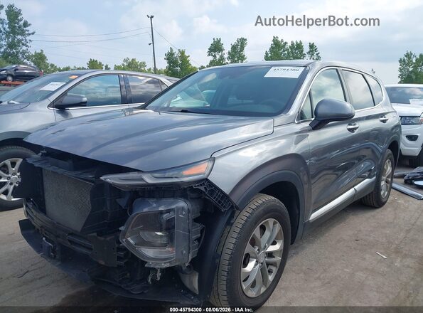 5NMS2CAD8KH084514 2019 HYUNDAI SANTA FE Gray Առջևի ձախ երեք քառորդ տեսարան