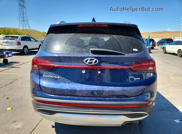 5NMS2DAJ8NH419268 2022 HYUNDAI SANTA Blue Вид ззаду