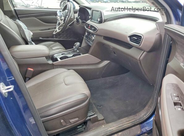 5NMS33AA8LH232665 2020 HYUNDAI SANTA Blue Widok wnętrza z przodu