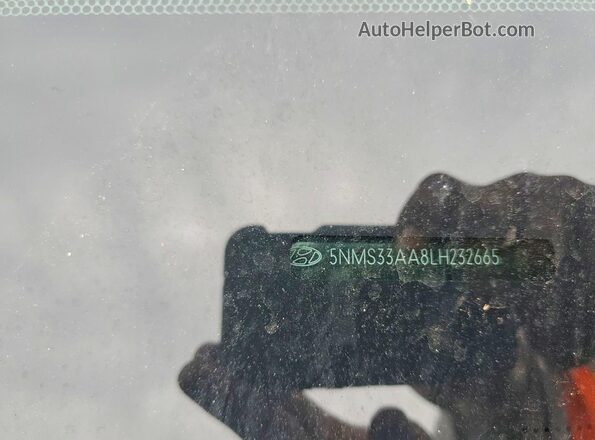 5NMS33AA8LH232665 2020 HYUNDAI SANTA Blue Widok naklejki z numerem VIN