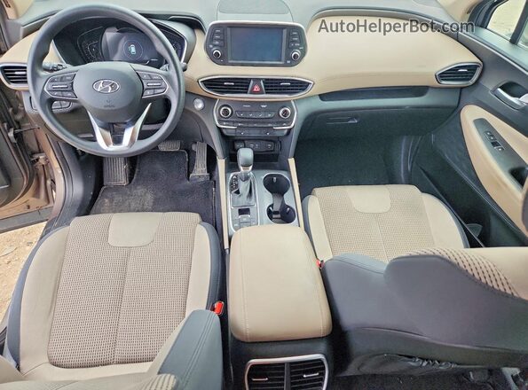 5NMS33AD0KH067154 2019 HYUNDAI SANTA Tan წინა პანელის ხედი