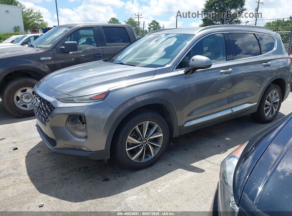 5NMS33AD4KH046243 2019 HYUNDAI SANTA FE Gray Առջևի ձախ երեք քառորդ տեսարան