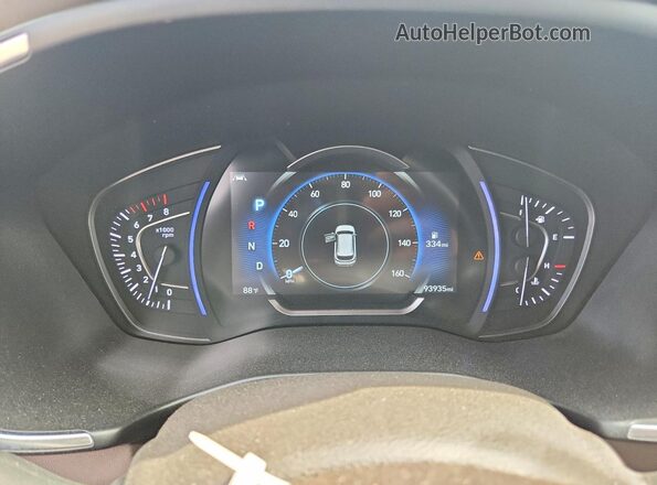 5NMS33AD4KH101922 2019 HYUNDAI SANTA Black ხელსაწყოთა პანელის ხედი