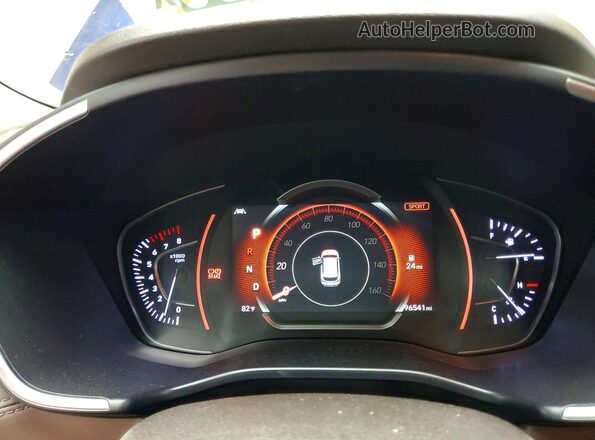 5NMS33AD4LH254432 2020 HYUNDAI SANTA Blue Instrument cluster view