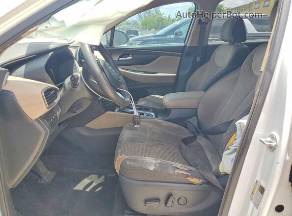 5NMS33AD5KH041780 2019 HYUNDAI SANTA White წინა სალონის ხედი