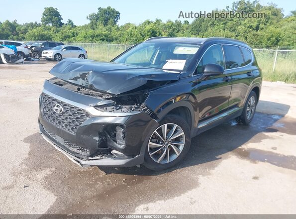 5NMS33AD5KH046011 2019 HYUNDAI SANTA FE Black წინა მარცხენა ხედი სამი მეოთხედიდან
