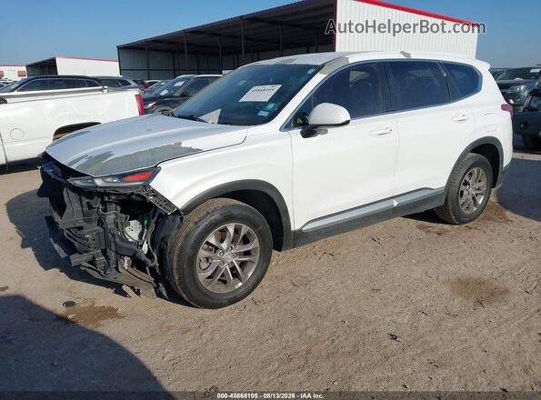5NMS33AD6KH004589 2019 HYUNDAI SANTA FE White Առջևի ձախ երեք քառորդ տեսարան