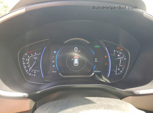 5NMS33AD6KH054747 2019 HYUNDAI SANTA Белый Вид щитка приборов
