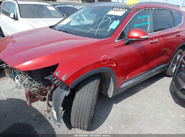 5NMS33AD6LH185050 2020 HYUNDAI SANTA FE Red Առջևի ձախ երեք քառորդ տեսարան