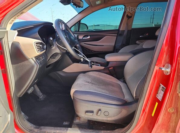 5NMS33AD7KH121176 2019 HYUNDAI SANTA Red წინა სალონის ხედი