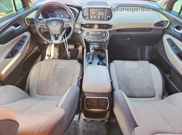 5NMS33AD7KH121176 2019 HYUNDAI SANTA Red წინა პანელის ხედი