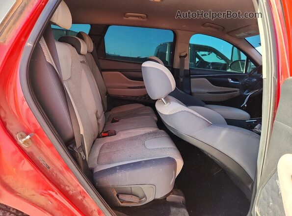 5NMS33AD7KH121176 2019 HYUNDAI SANTA Red უკანა სალონის ხედი