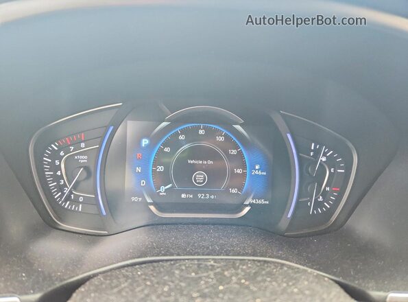 5NMS33AD8LH144080 2020 HYUNDAI SANTA Gray Սարքավորումների վահանակի տեսք