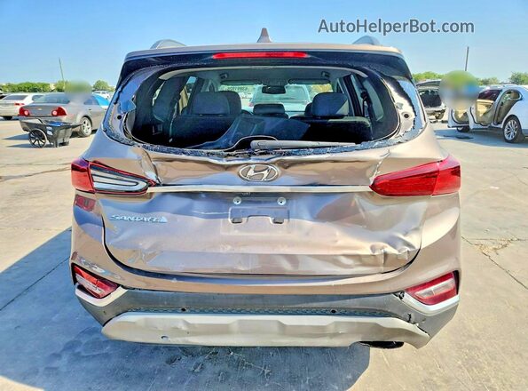 5NMS33ADXLH189182 2020 HYUNDAI SANTA Brown უკანა ხედი