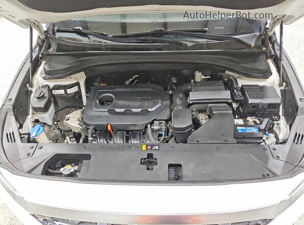 5NMS33ADXLH217966 2020 HYUNDAI SANTA White ძრავის განყოფილების ხედი