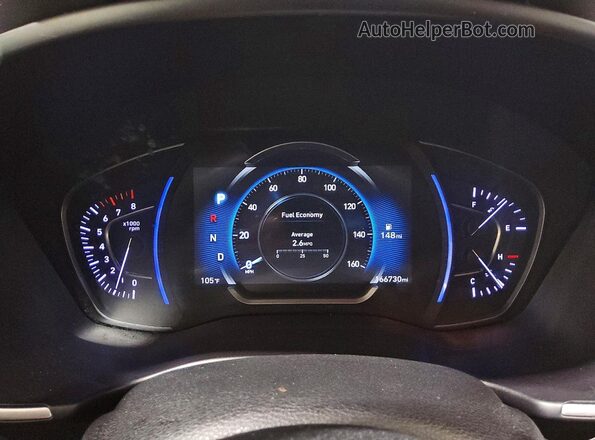 5NMS33ADXLH217966 2020 HYUNDAI SANTA White ხელსაწყოთა პანელის ხედი