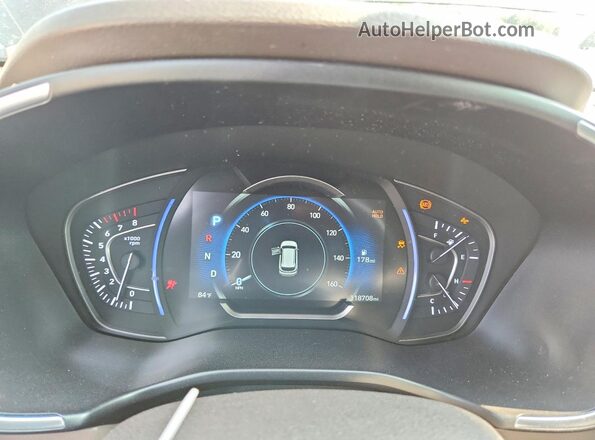 5NMS33ADXLH271753 2020 HYUNDAI SANTA Черный Вид щитка приборов
