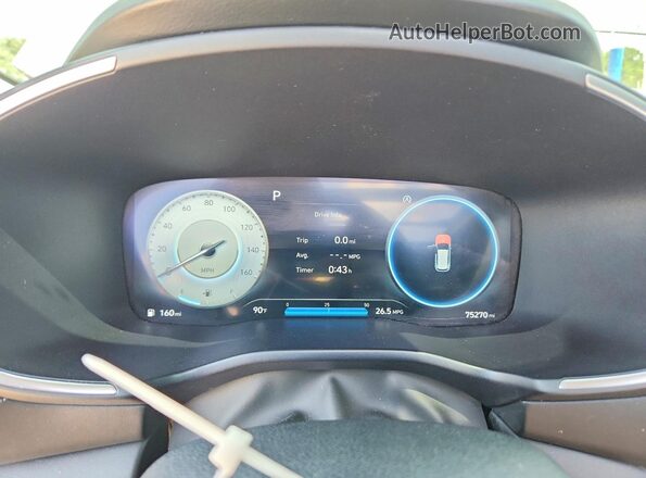 5NMS34AJ0NH474486 2022 HYUNDAI SANTA Gray ხელსაწყოთა პანელის ხედი