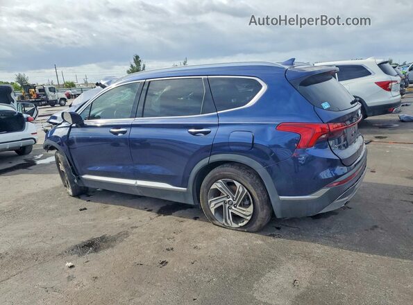 5NMS34AJ8MH336113 2021 HYUNDAI SANTA Blue Rear left
