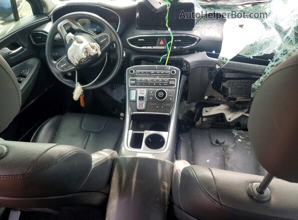 5NMS34AJ8MH336113 2021 HYUNDAI SANTA Blue Dashboard view