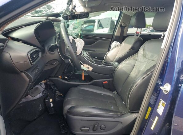 5NMS34AJ8MH336113 2021 HYUNDAI SANTA Blue Front interior view