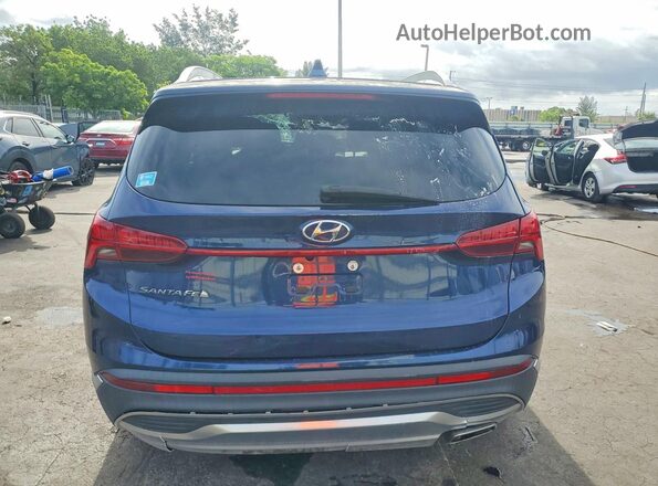 5NMS34AJ8MH336113 2021 HYUNDAI SANTA Blue Rear view