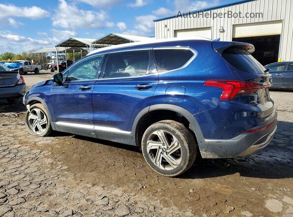 5NMS34AJ9NH379215 2022 HYUNDAI SANTA Blue Trasero izquierdo
