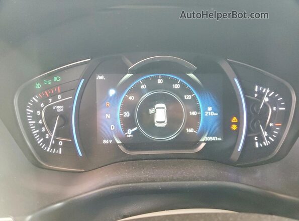 5NMS3CAA7LH292324 2020 HYUNDAI SANTA Red Instrument cluster view