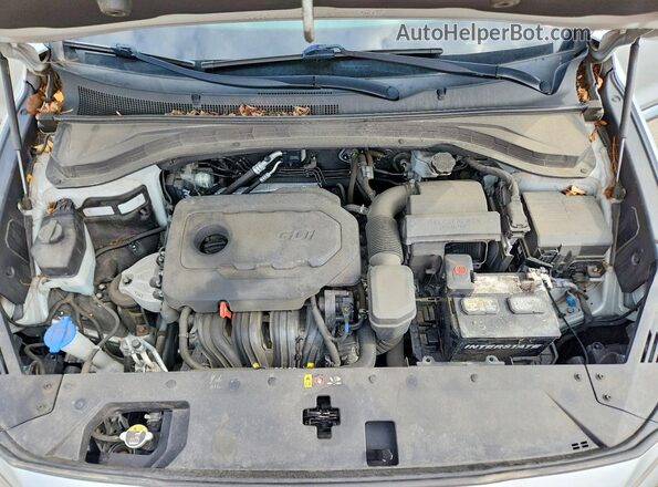 5NMS3CAD0KH005415 2019 HYUNDAI SANTA Silver Vista del compartimento del motor