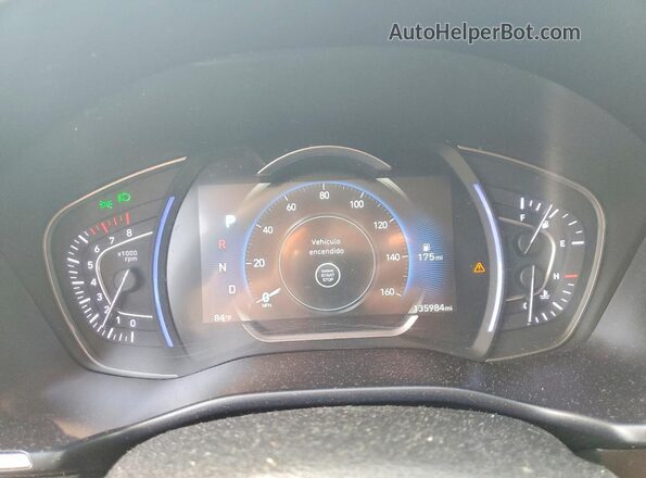 5NMS3CAD2KH086675 2019 HYUNDAI SANTA Blue Instrument cluster view