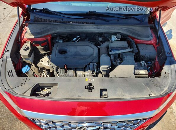 5NMS3CAD2LH230839 2020 HYUNDAI SANTA Red Вид задньої частини салону