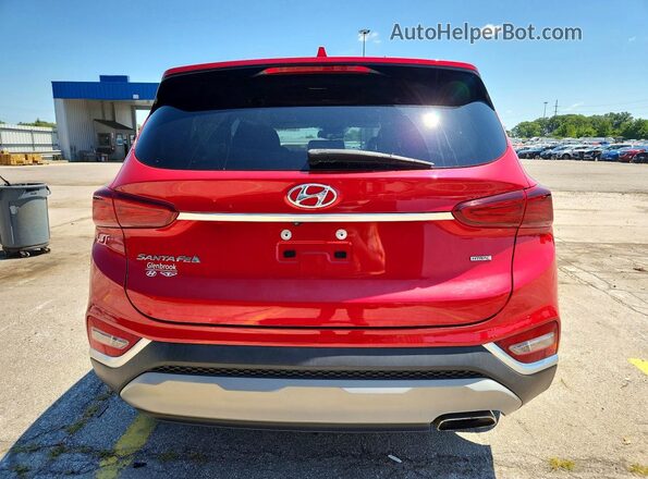 5NMS3CAD2LH230839 2020 HYUNDAI SANTA Red Вид ззаду