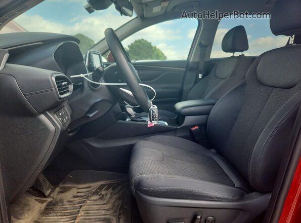 5NMS3CAD4KH055606 2019 HYUNDAI SANTA Red Front interior view