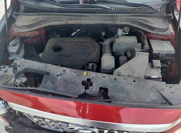 5NMS3CAD4KH055606 2019 HYUNDAI SANTA Red Engine compartment view