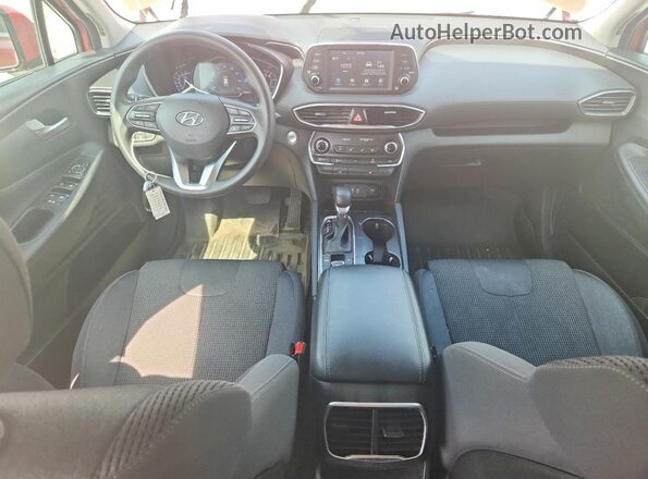 5NMS3CAD4KH055606 2019 HYUNDAI SANTA Red Dashboard view