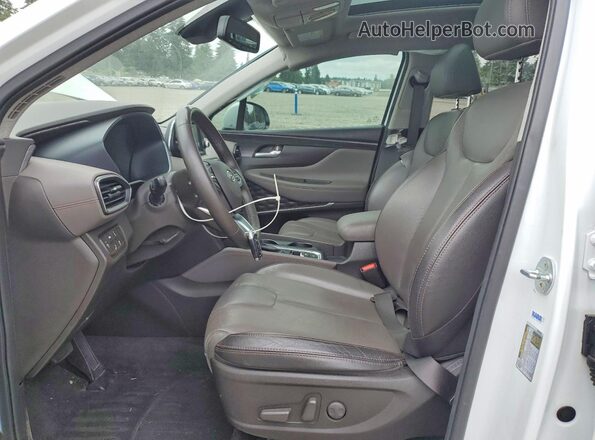 5NMS3CAD4LH258397 2020 HYUNDAI SANTA White Widok wnętrza z przodu