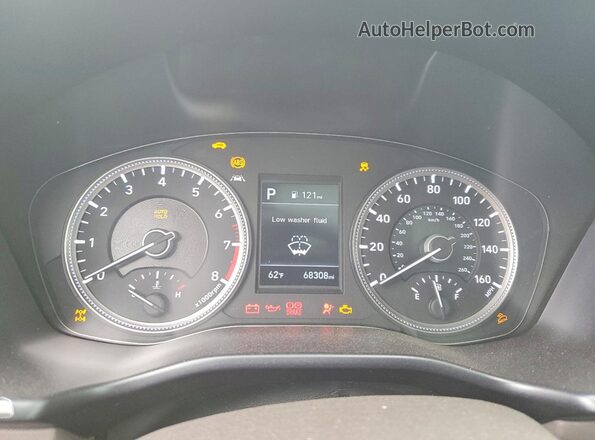5NMS3CAD4LH258397 2020 HYUNDAI SANTA White Widok zestawu wskaźników