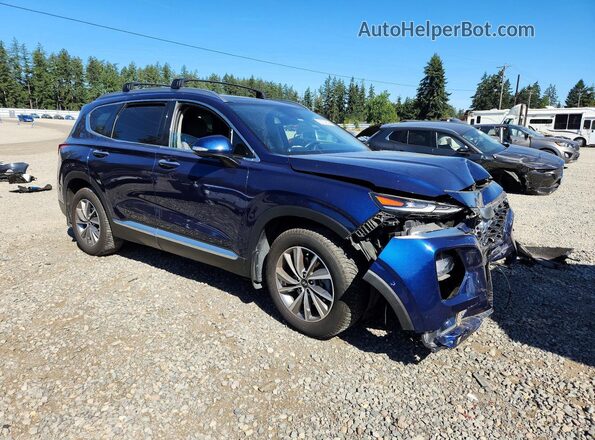 5NMS3CAD4LH274017 2020 HYUNDAI SANTA Blue Delantero derecho