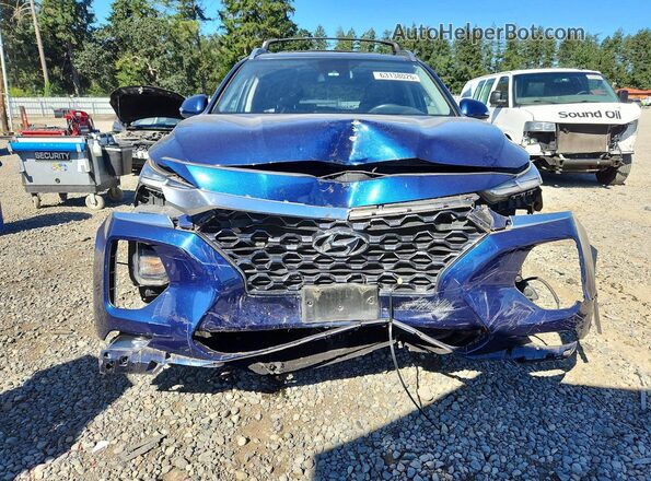 5NMS3CAD4LH274017 2020 HYUNDAI SANTA Blue Vista frontal