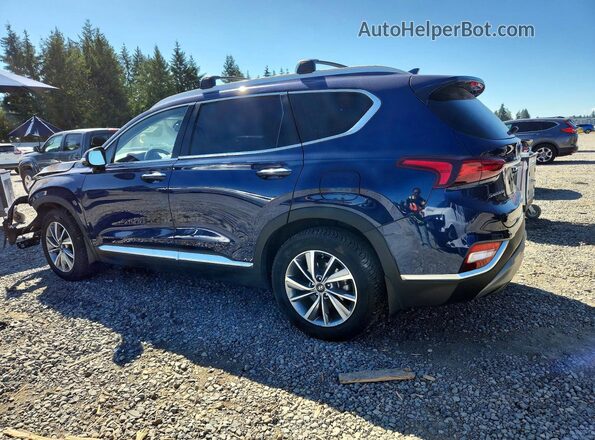 5NMS3CAD4LH274017 2020 HYUNDAI SANTA Blue Trasero izquierdo