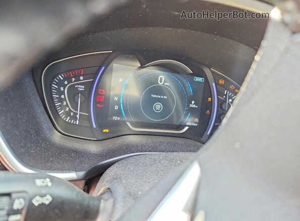 5NMS3CAD4LH274017 2020 HYUNDAI SANTA Blue Vista del cuadro de instrumentos