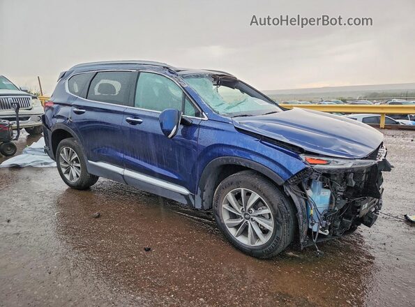5NMS3CAD5LH182978 2020 HYUNDAI SANTA Синий Передняя правая четверть