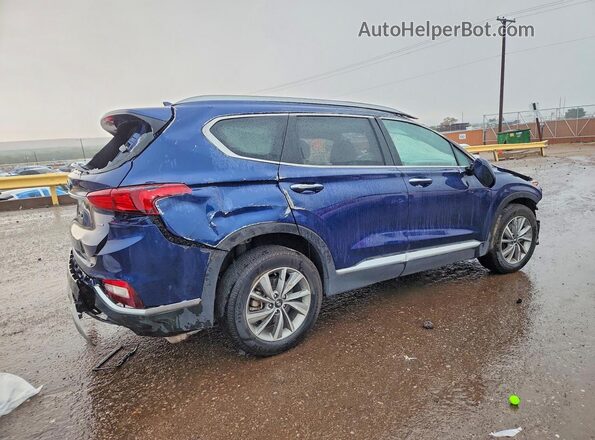 5NMS3CAD5LH182978 2020 HYUNDAI SANTA Синий Задняя правая четверть