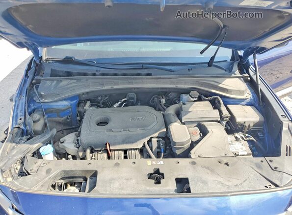 5NMS3CAD6KH081902 2019 HYUNDAI SANTA Blue Շարժիչի բաժամունքի տեսք