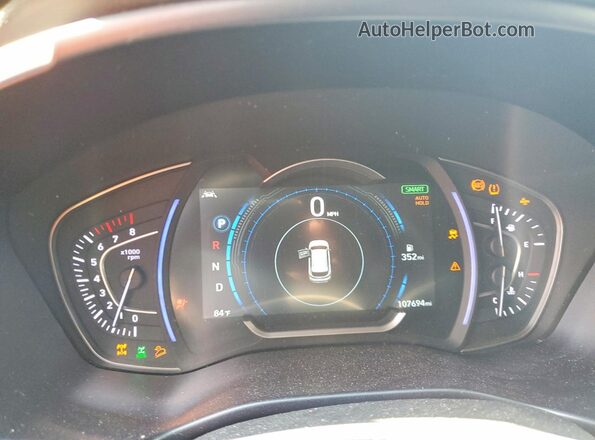 5NMS3CAD6KH081902 2019 HYUNDAI SANTA Blue Սարքավորումների վահանակի տեսք