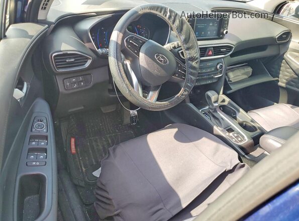 5NMS3CAD6KH081902 2019 HYUNDAI SANTA Blue Առջևի վահանակի տեսք