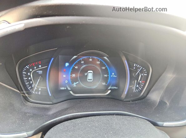 5NMS3CAD6LH147608 2020 HYUNDAI SANTA Gray Instrument cluster view