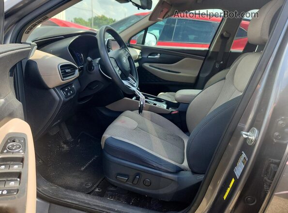 5NMS3CAD6LH147608 2020 HYUNDAI SANTA Gray Front interior view