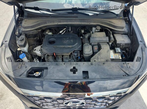 5NMS3CAD7KH013740 2019 HYUNDAI SANTA Black Engine compartment view